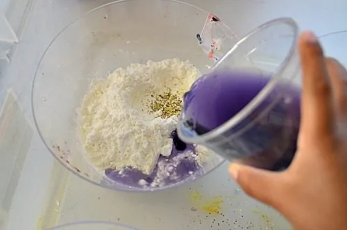 adding cabbage water for play