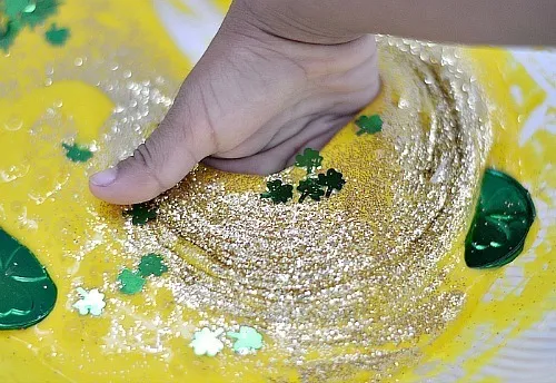 treasure gold slime for st patricks slime