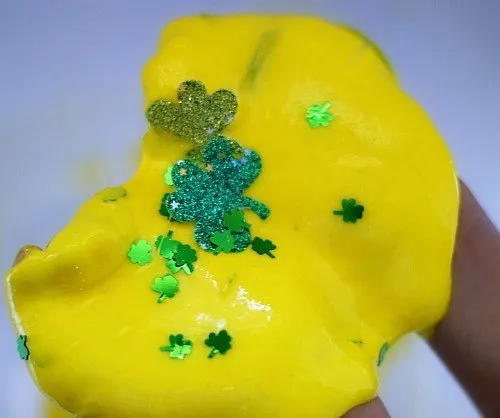 yellow gold slime for st patricks day