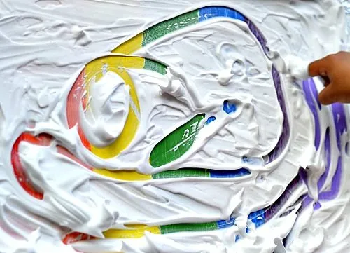 sensory shaving cream writing