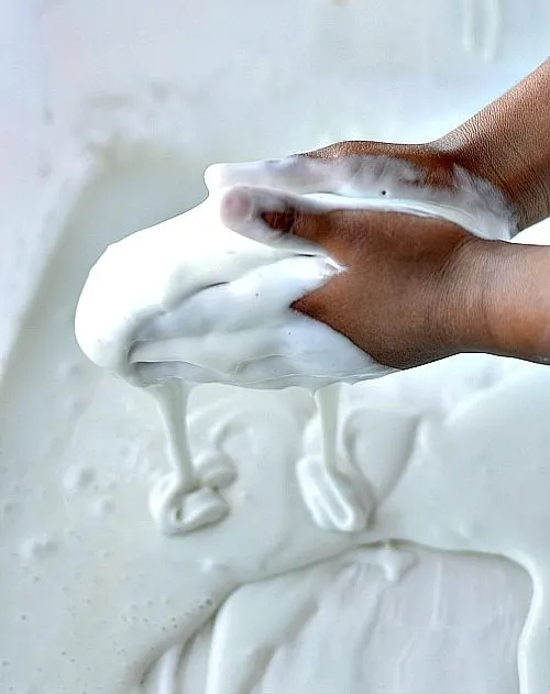 sensory activities for kids goop in hands