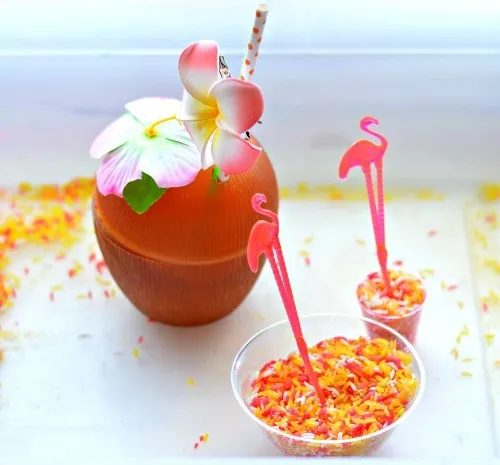 aloha themed sensory play