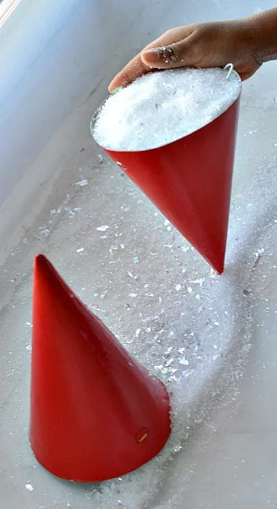 ice cream sensory snow play