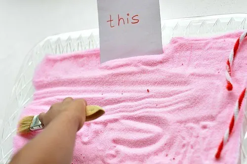 write with scented salt