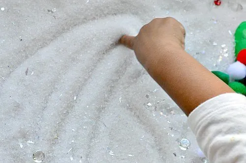 mark making with snow