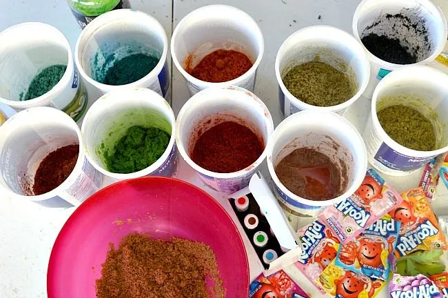all colored sand sensory