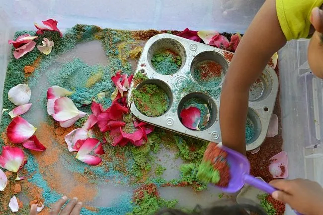 sensory play scooping