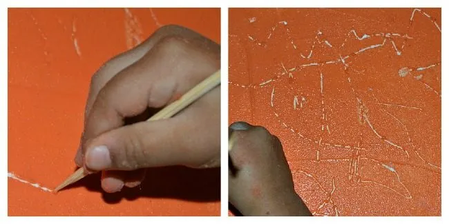 sensory writing using cornflour