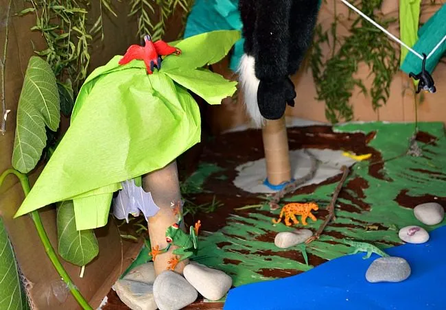close rainforest scene