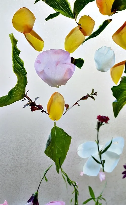 sticky garden using contact paper