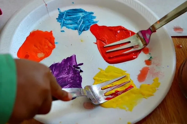 art projects with kitchen tools