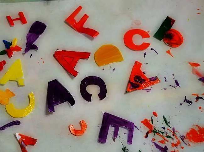 toddler letters learning activity with spring crafts