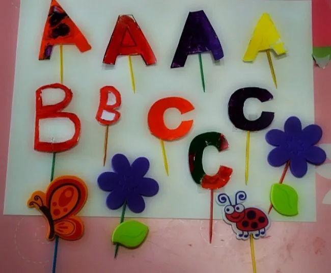 spring craft with learning letters