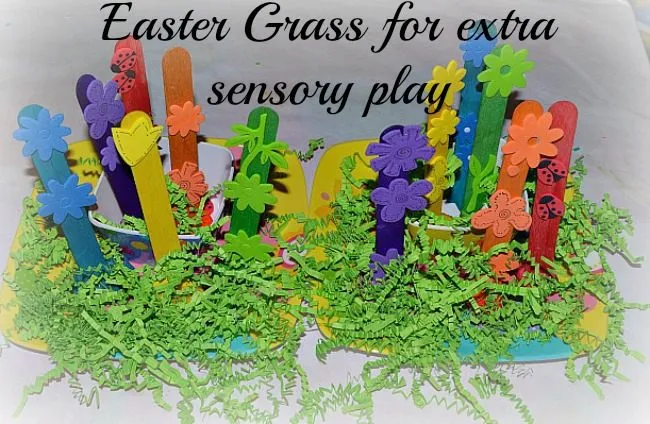 Spring craft color garden using craft sticks