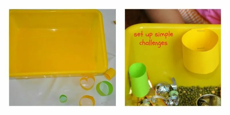 sensory bin - set up