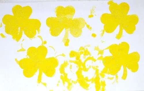 shamrock st patricks day activity yellow shamrocks