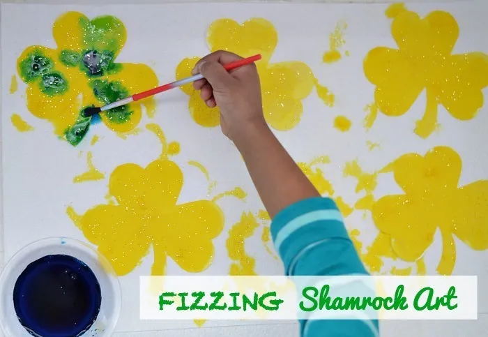 fizzing art with shamrocks. jpg