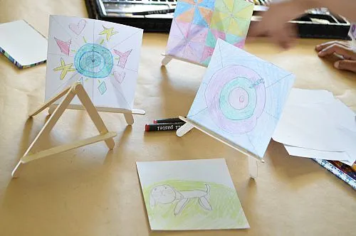 craft sticks easels kids art