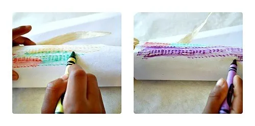 roll and tape for corn art