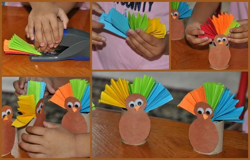Paper Roll Turkey Place Cards