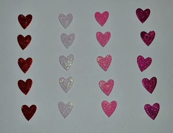 hearts stickers counting activity
