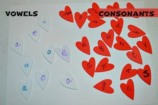 vowels and consonants