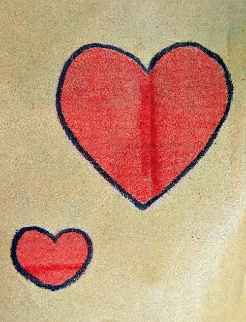 art on sand paper