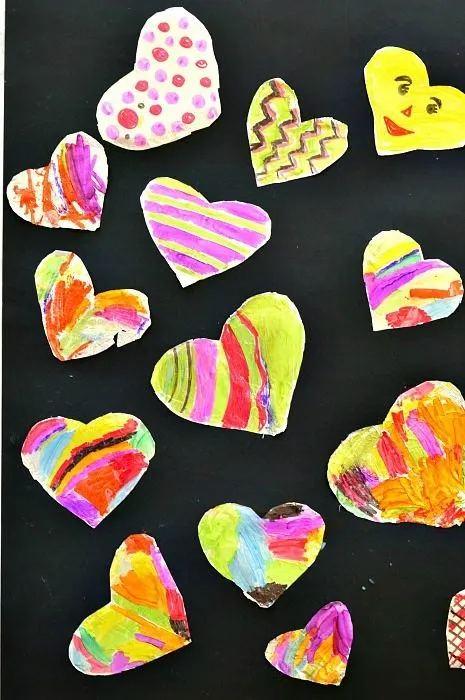hearts collage