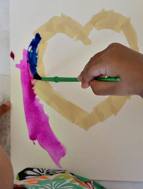 drawing on masking tape