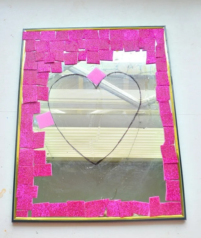 mirror valentine day craft