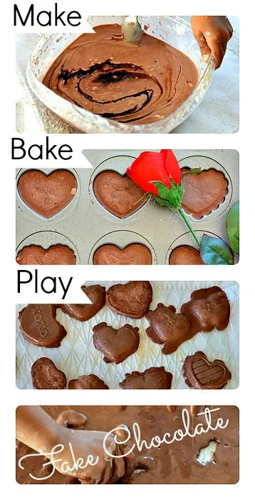 Fake Chocolate Sensory Play from Blog Me Mom