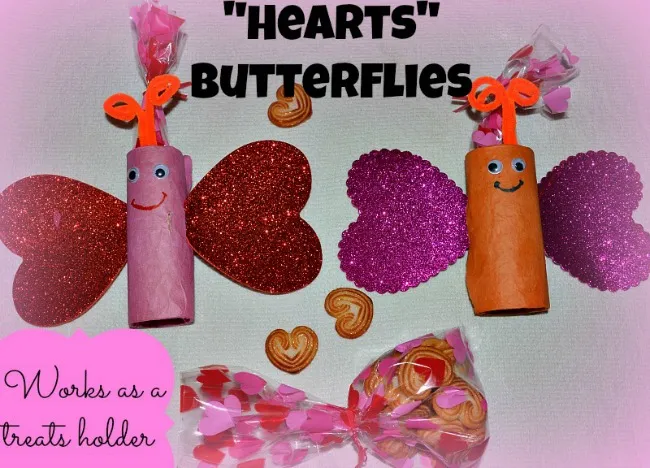 Valentine's Day Crafts: "Hearts" Butterflies