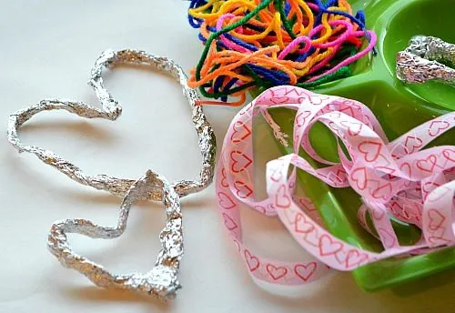materials for foil hearts