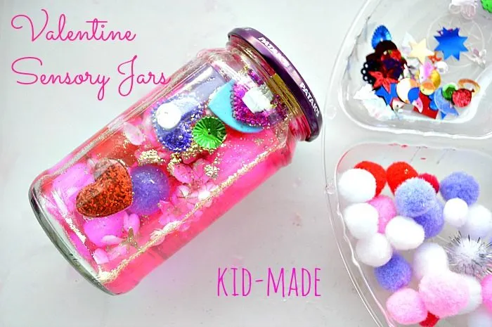 Sensory Activities for Kids : Valentine's Sensory Jars