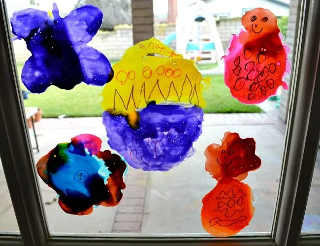 diy window clings with glue