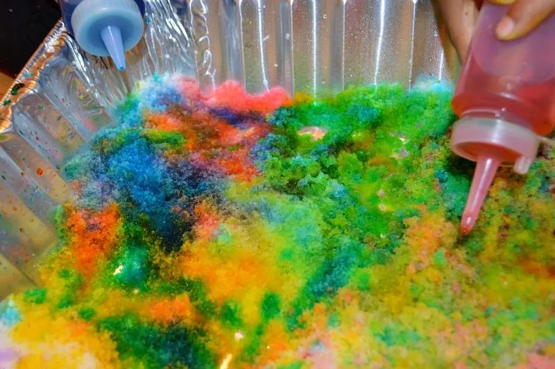 fake snow painting