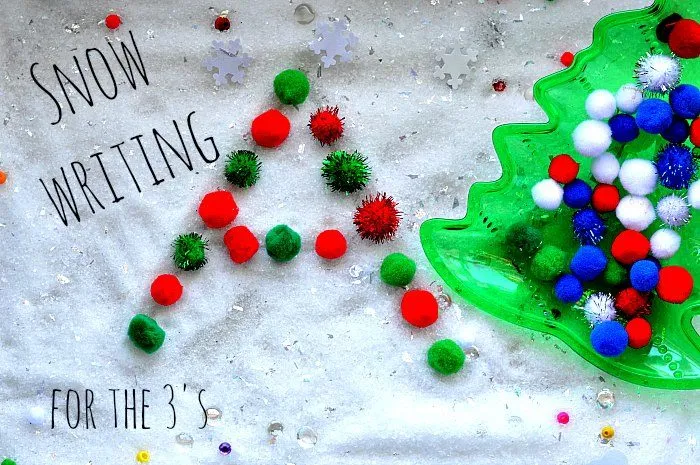 Pretend snow writing